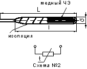 Чувствительный элемент медный технический типа ЧЭМТ-1