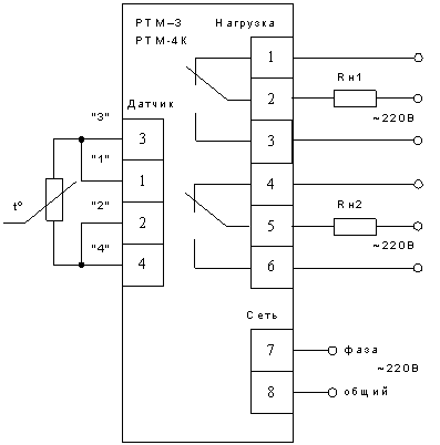 Регуляторы температуры РТМ-3, РТМ-4К